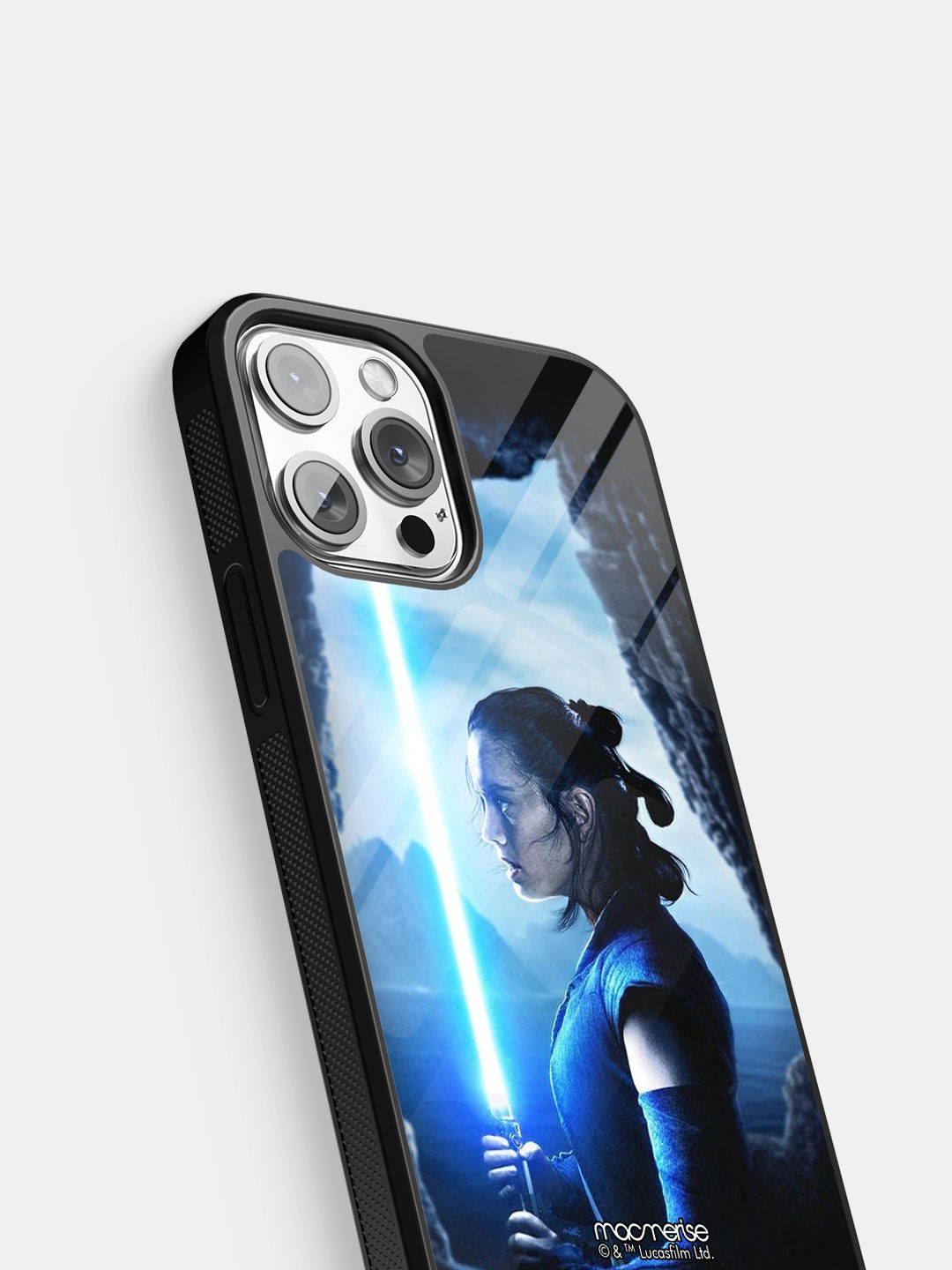 Light Saber Blue - Glass Case For iPhone 13 Pro Max