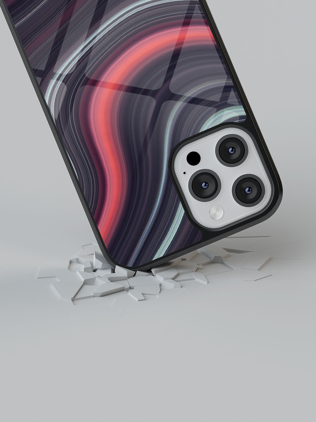 Liquid Funk Black - Glass Case For iPhone 13 Pro Max