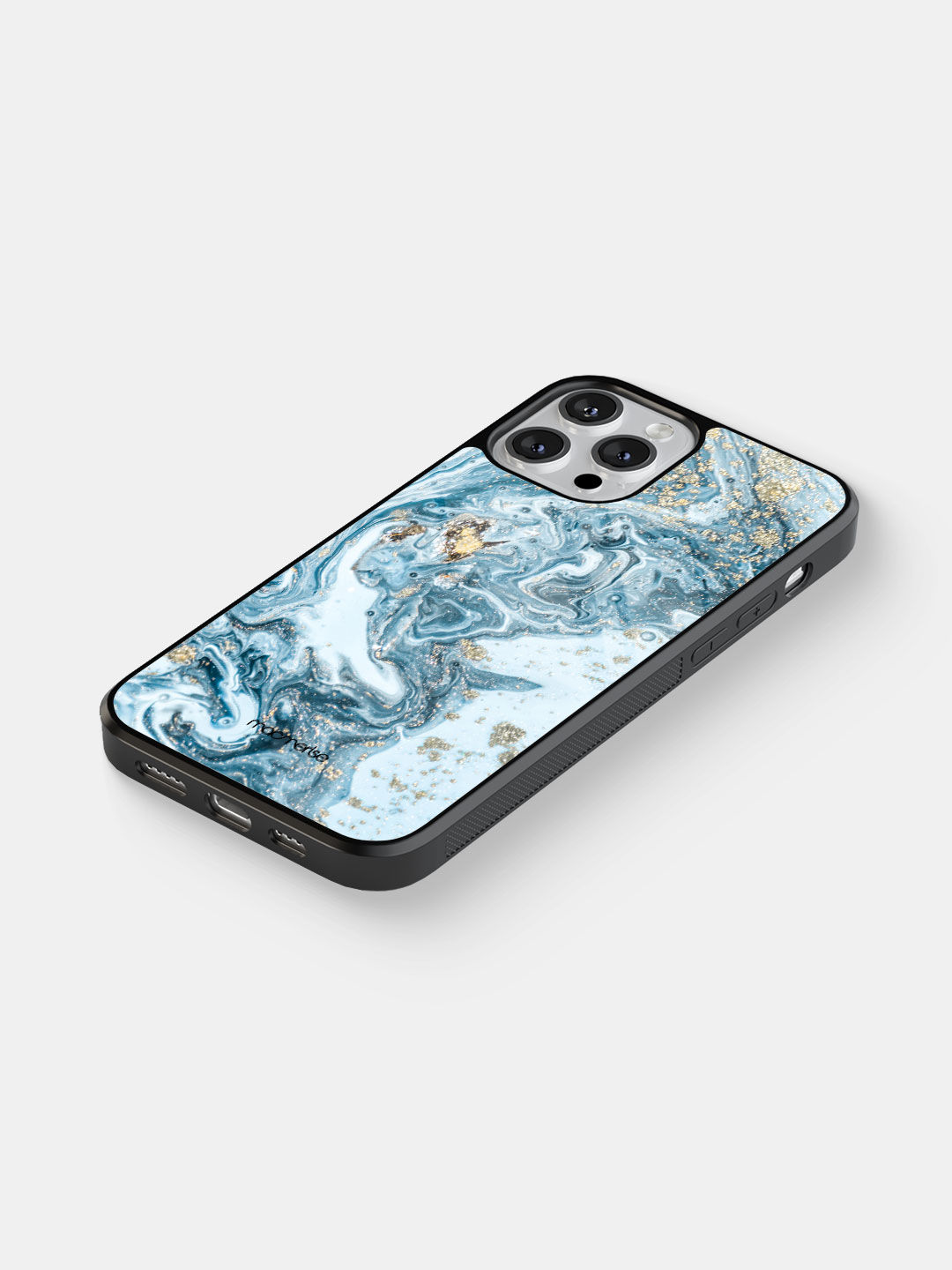 Marble Blue Macubus - Glass Case For iPhone 13 Pro Max