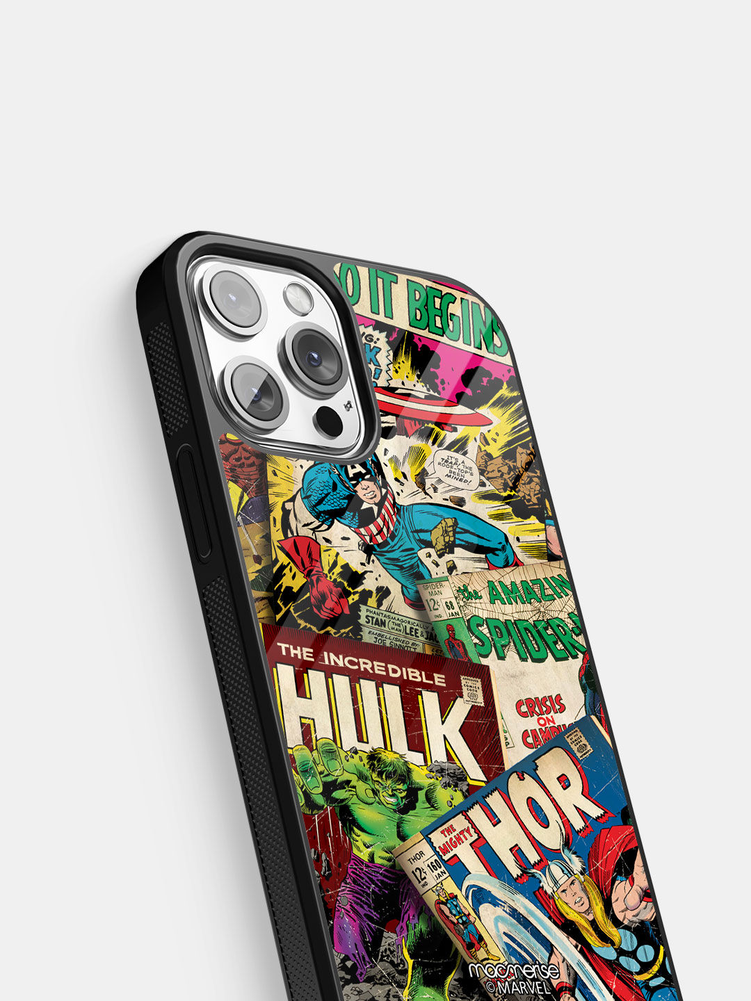 Marvel Comics Collection - Glass Case For iPhone 13 Pro Max