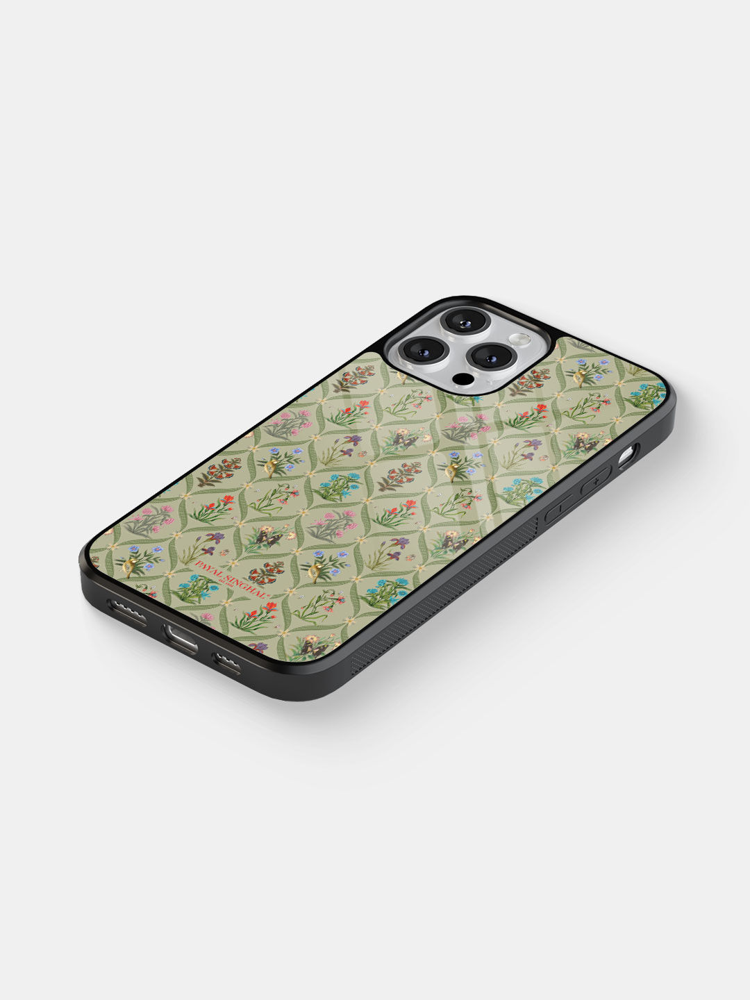 Payal Singhal Mughal Motifs - Glass Case For iPhone 13 Pro Max