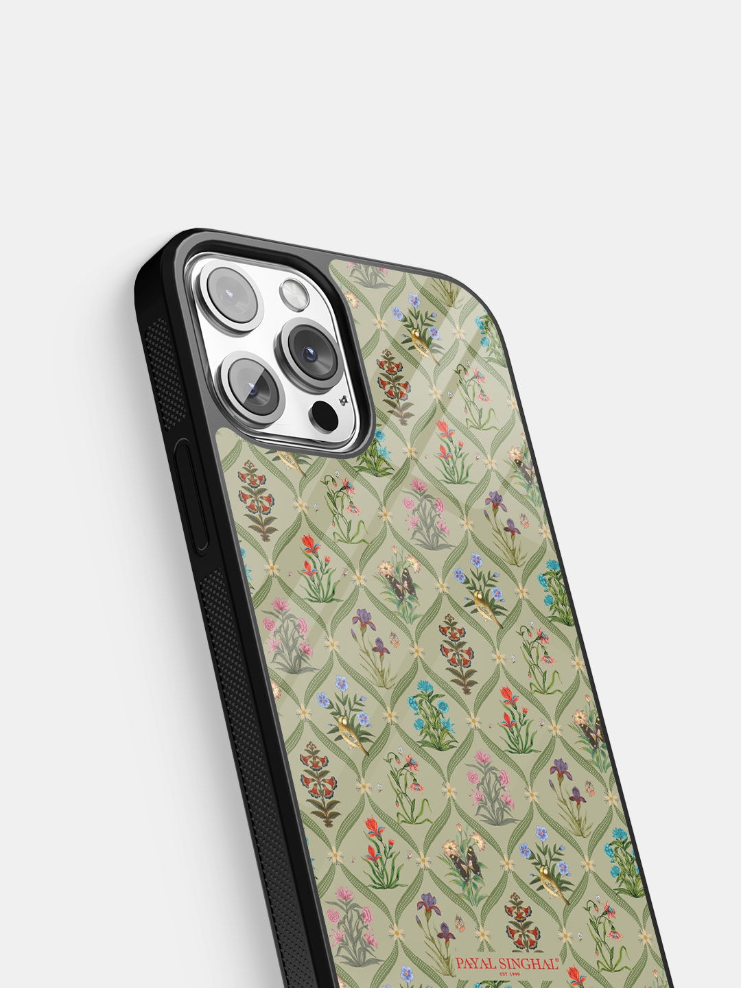 Payal Singhal Mughal Motifs - Glass Case For iPhone 13 Pro Max