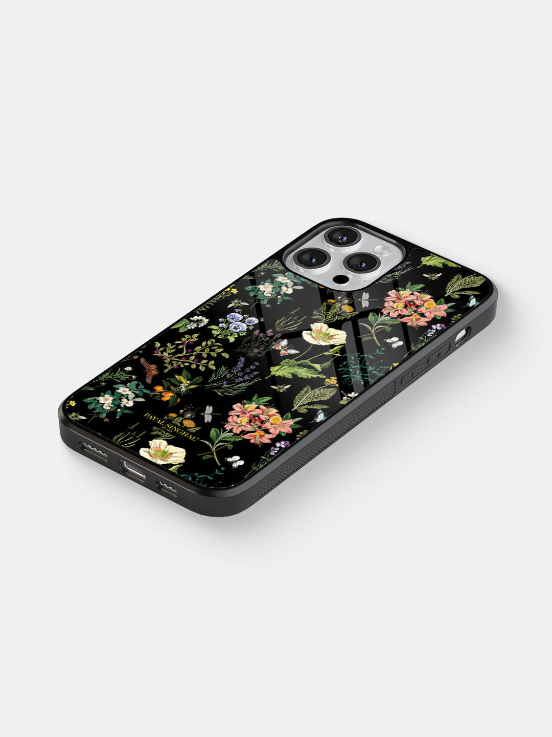 Payal Singhal Titli Black - Glass Case For iPhone 13 Pro Max