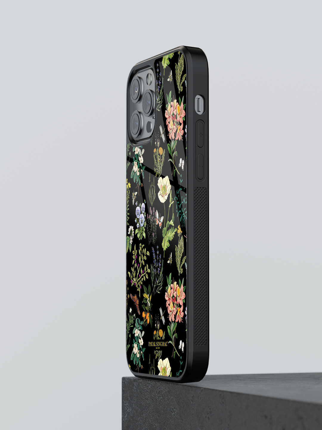 Payal Singhal Titli Black - Glass Case For iPhone 13 Pro Max