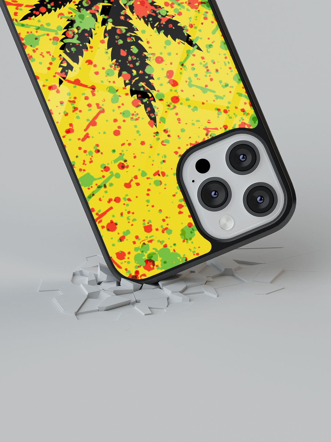 Rasta Splash - Glass Case For iPhone 13 Pro Max