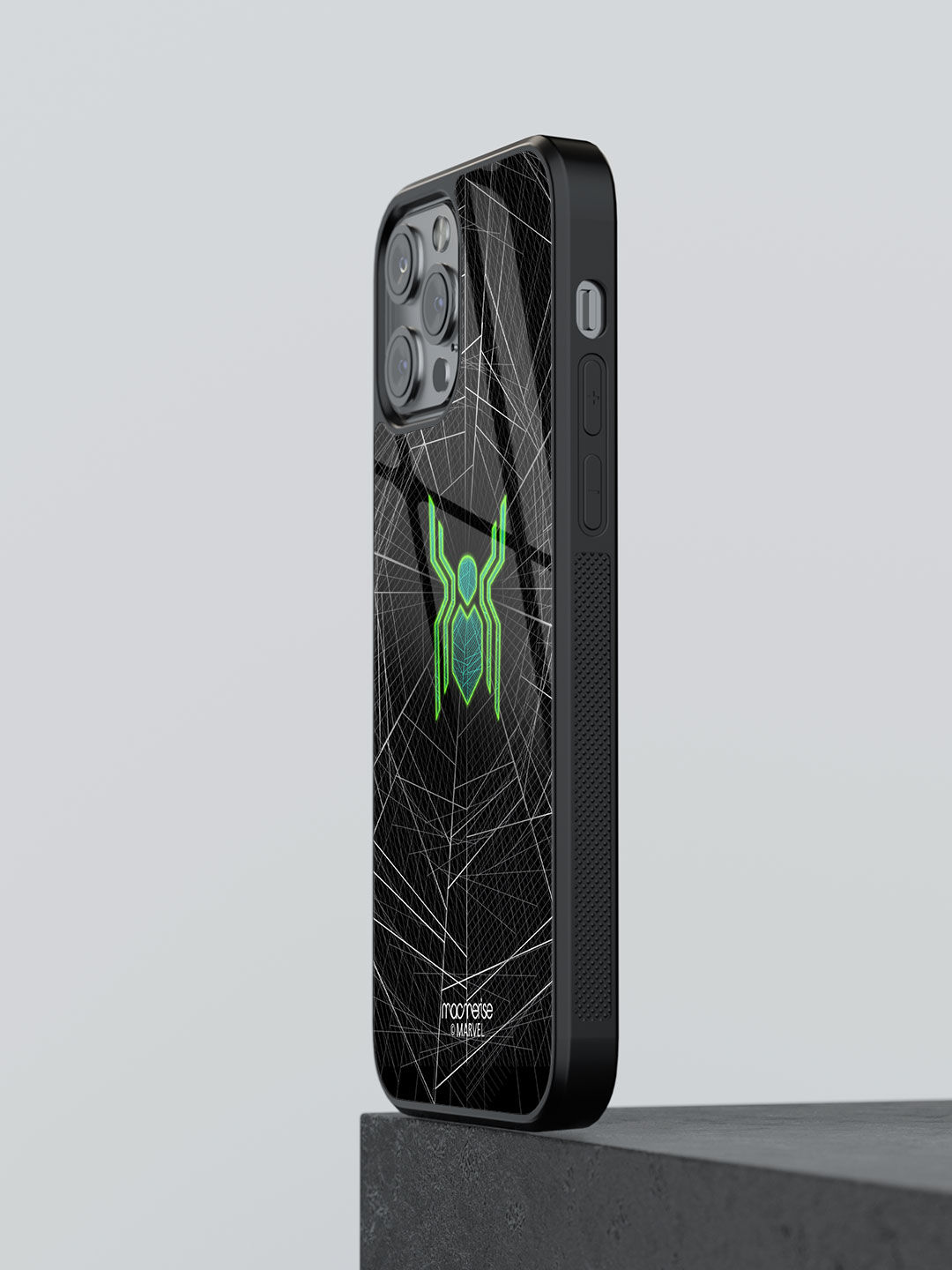 Spiderman Logo Web - Glass Case For iPhone 13 Pro Max