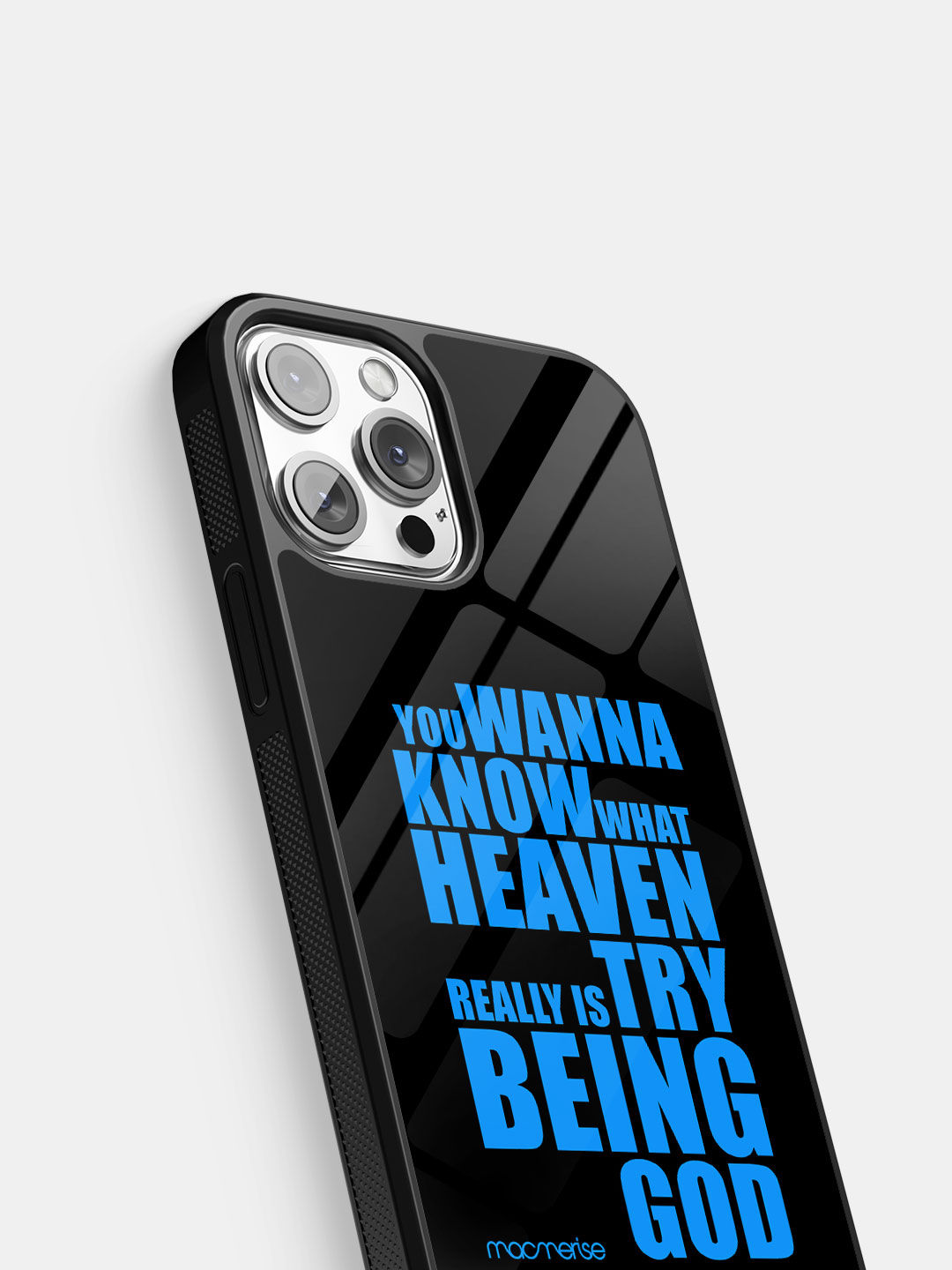Try Being God Black - Glass Case For iPhone 13 Pro Max
