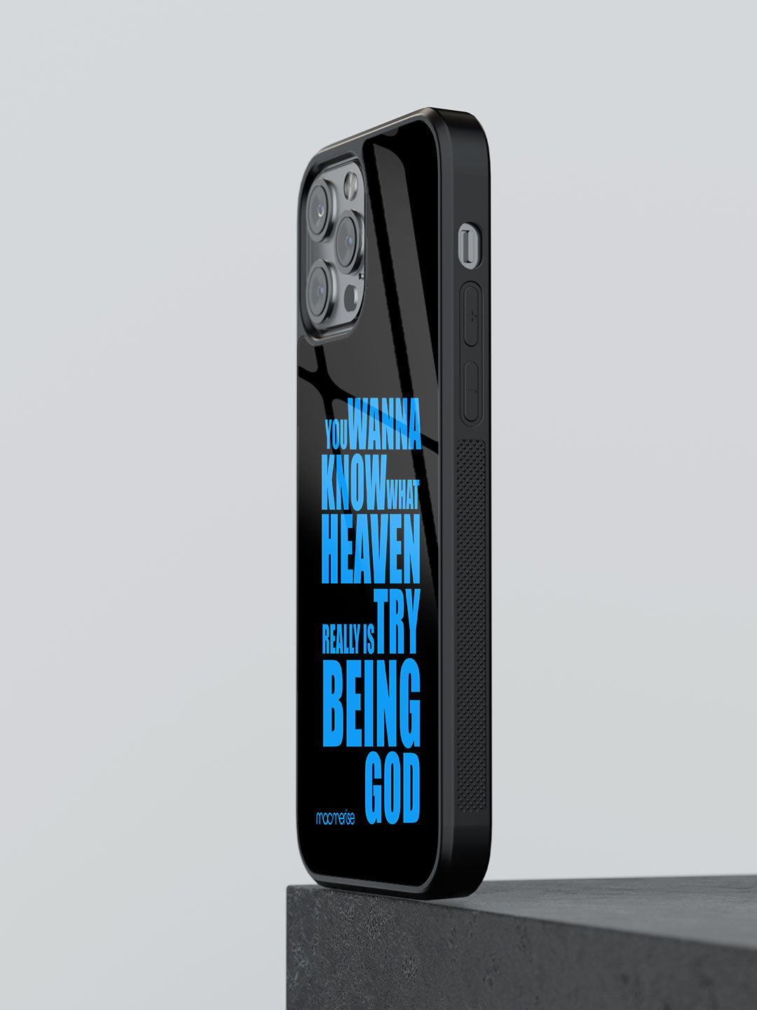 Try Being God Black - Glass Case For iPhone 13 Pro Max