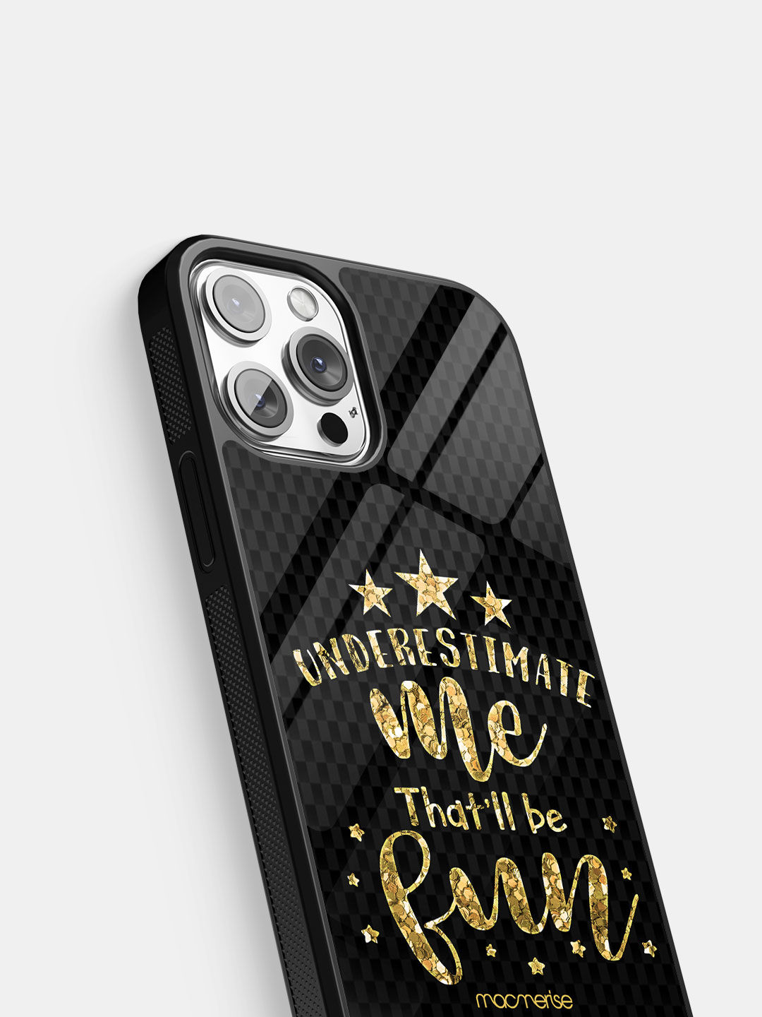 Underestimate me - Glass Case For iPhone 13 Pro Max