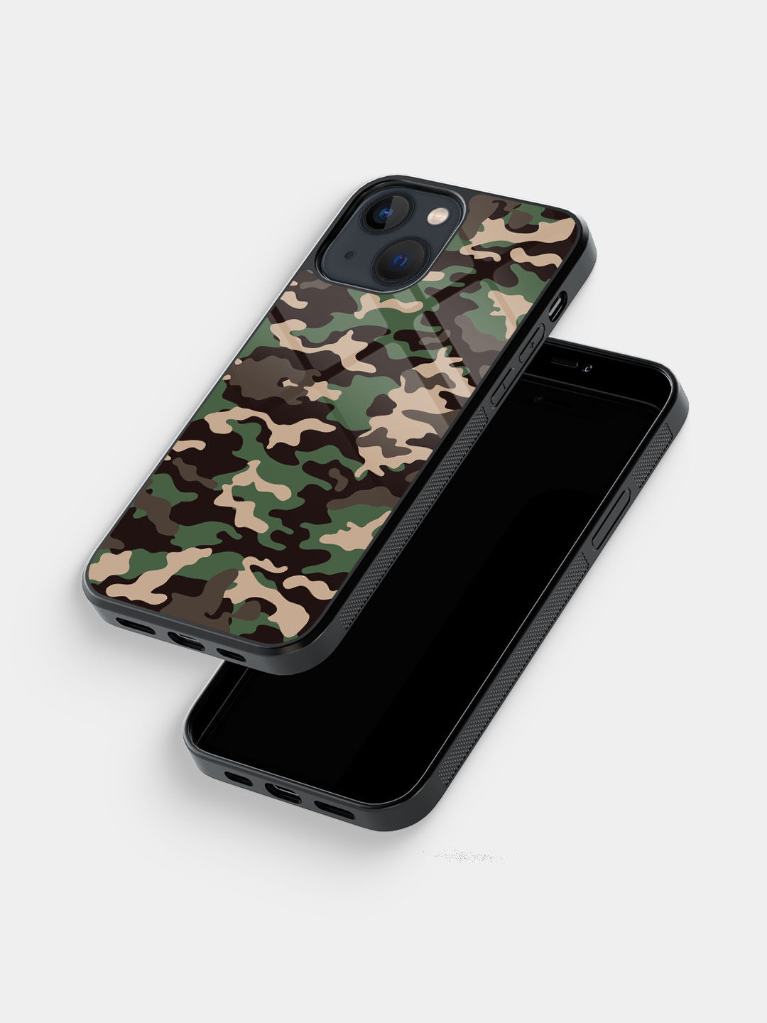 Camo Hunter Green - Glass Case For Iphone 13 Mini