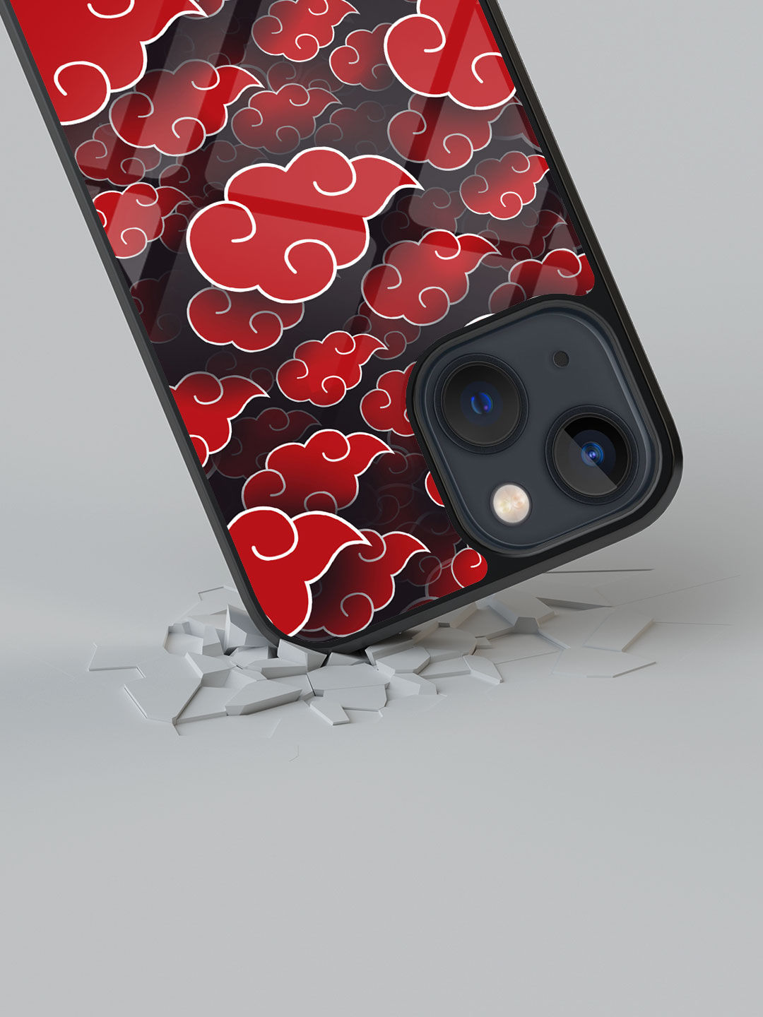 Akatsuki Clouds - Glass Case For Iphone 13 Mini