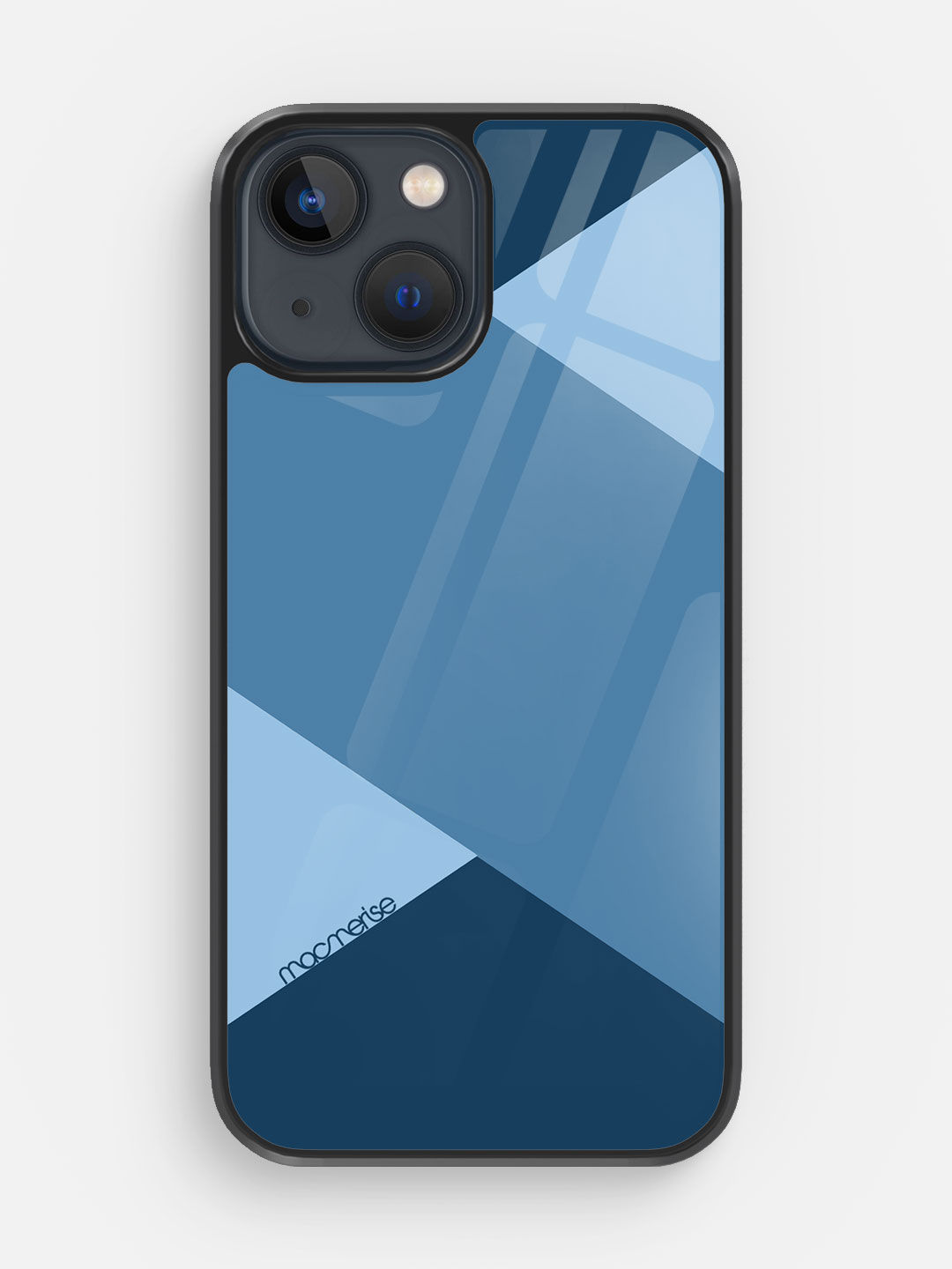 Blue Stripes - Glass Case For Iphone 13 Mini