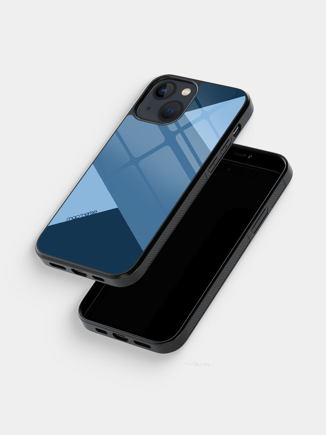 Blue Stripes - Glass Case For Iphone 13 Mini