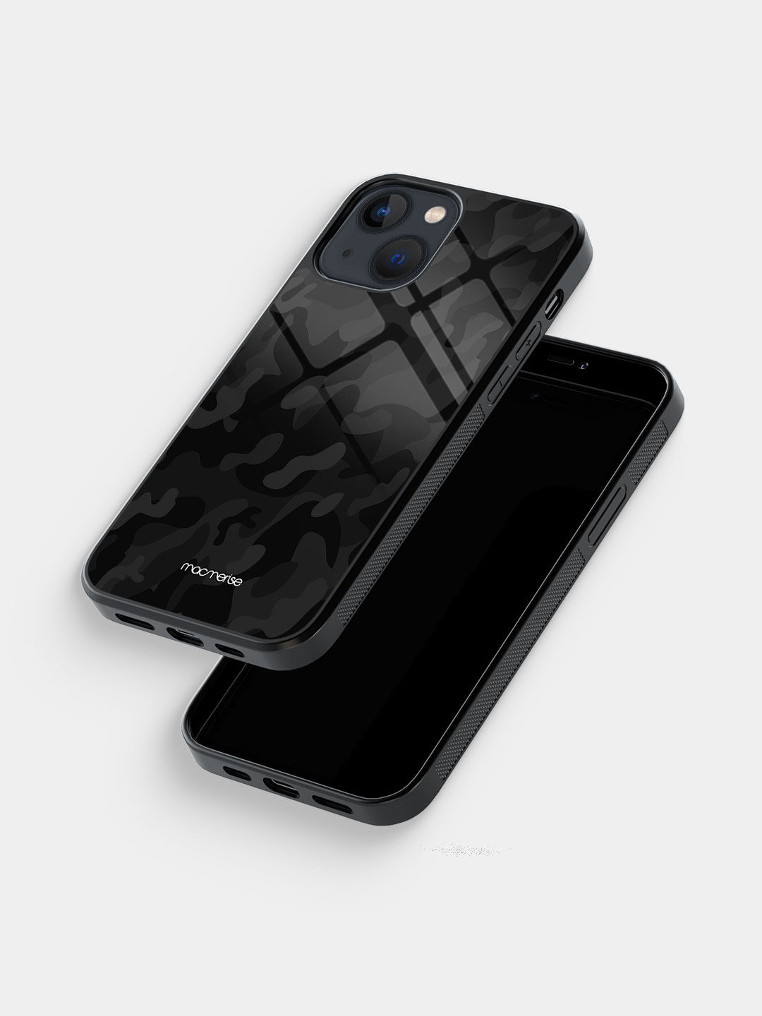 Camo Black - Glass Case For Iphone 13 Mini