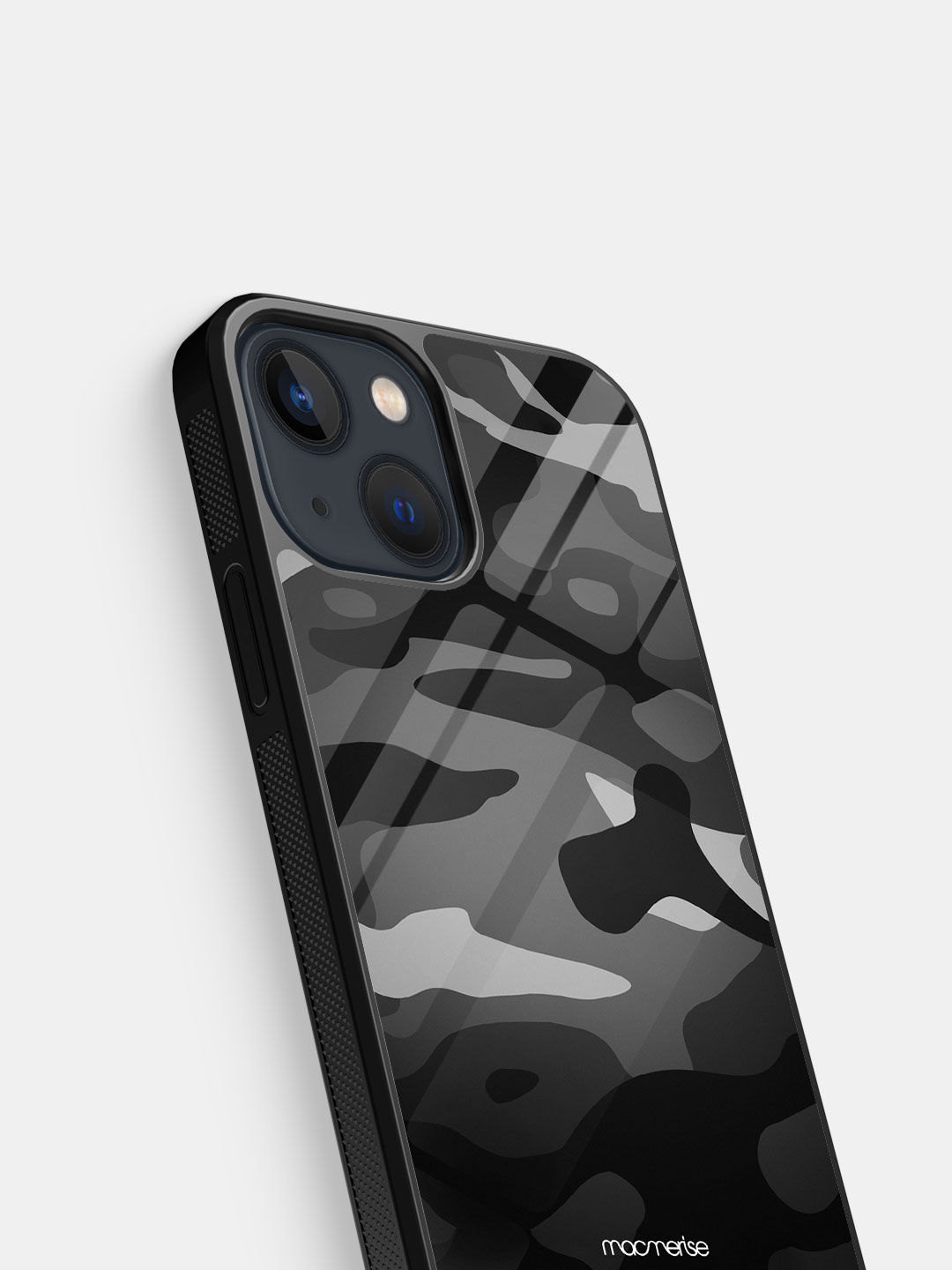 Camo Gunmetal Grey - Glass Case For Iphone 13 Mini