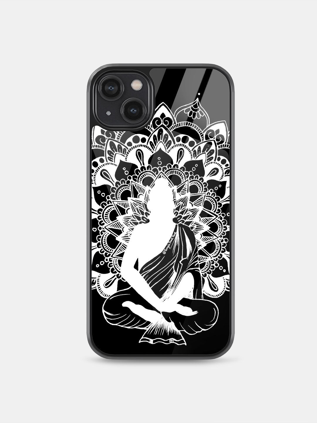 Buy Buddha Mandala White - Glass Phone Case for iPhone 14 Plus Phone Cases & Covers Online