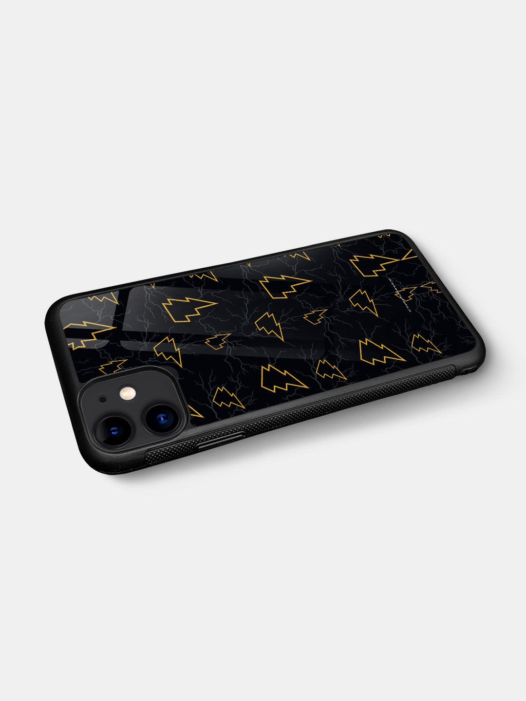 LV Black Gold Glass Case for iPhone 11