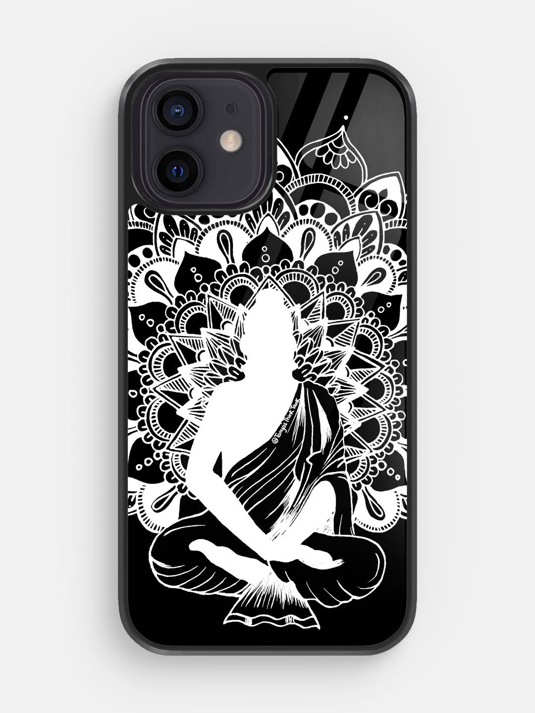 Buy Buddha Mandala White - Glass Phone Case for iPhone 12 Phone Cases & Covers Online
