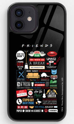 Buy Friends Infographic - Glass Case For iPhone 12 Phone Cases & Covers Online