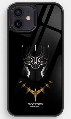 Buy Minimalistic Black Panther - Glass Case For iPhone 12 Phone Cases & Covers Online