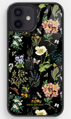 Buy Payal Singhal Titli Black - Glass Case For iPhone 12 Phone Cases & Covers Online