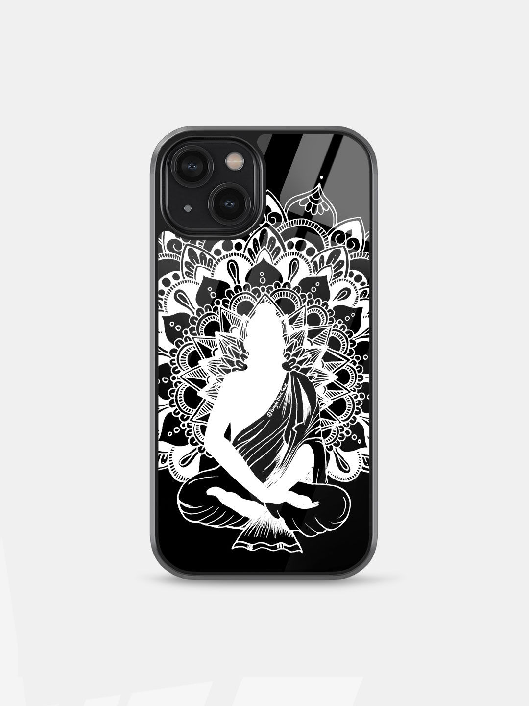 Buy Buddha Mandala White - Glass Phone Case for iPhone 14 Phone Cases & Covers Online