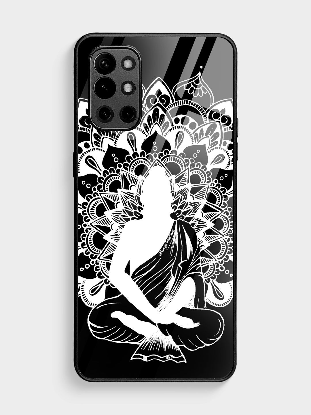 Buy Buddha Mandala White - Glass Phone Case for OnePlus 9R Phone Cases & Covers Online
