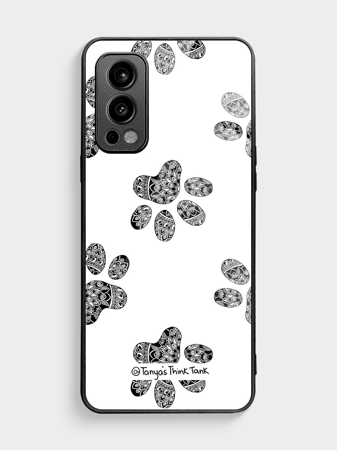 Buy Paws Pattern - Glass Phone Case for OnePlus Nord 2 Phone Cases & Covers Online