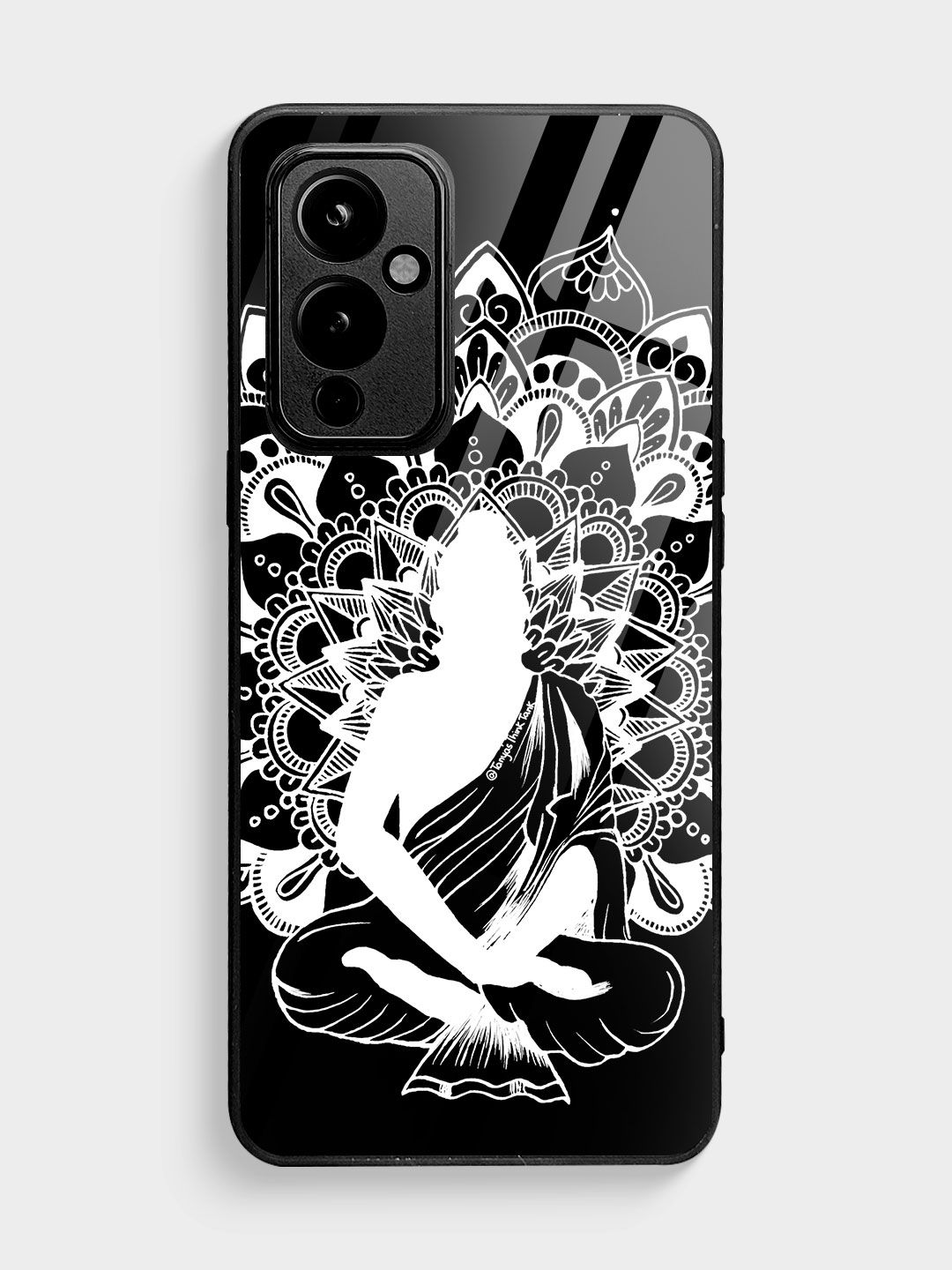 Buy Buddha Mandala White - Glass Phone Case for OnePlus 9 Phone Cases & Covers Online
