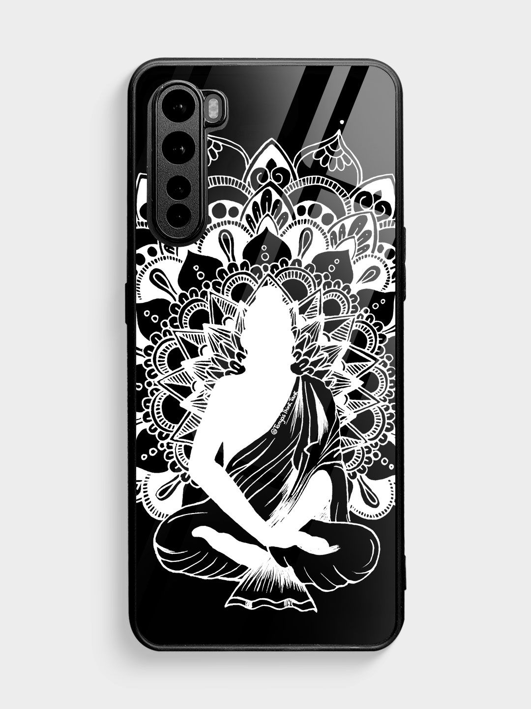Buy Buddha Mandala White - Glass Phone Case for OnePlus Nord Phone Cases & Covers Online