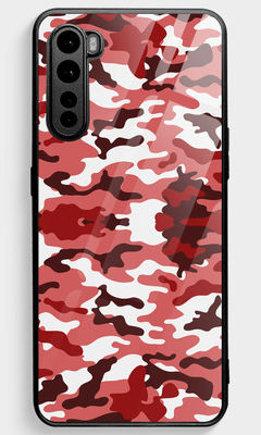 Buy Camo Indian Red - Glass Phone Case for OnePlus Nord Phone Cases & Covers Online