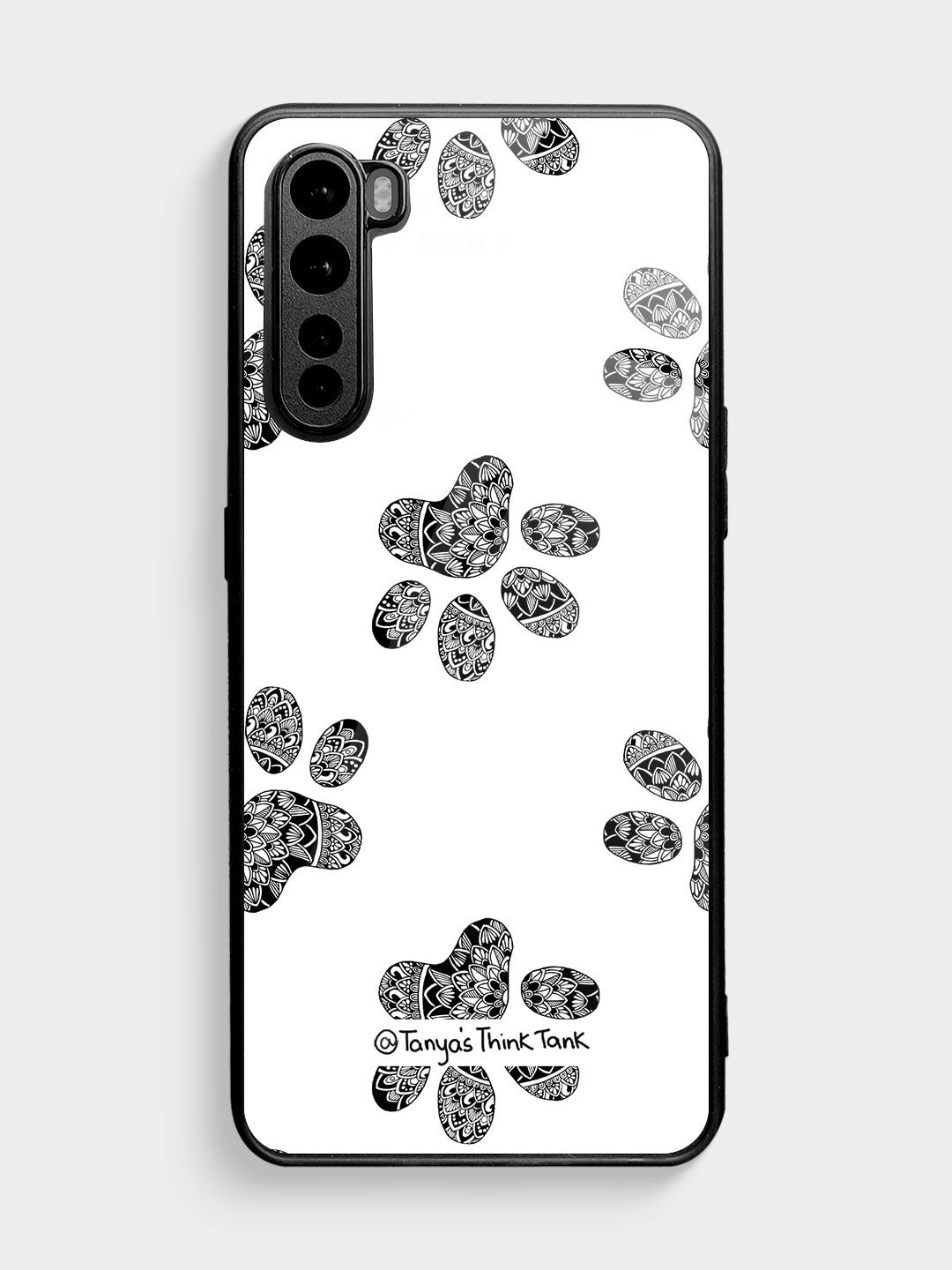 Buy Paws Pattern - Glass Phone Case for OnePlus Nord Phone Cases & Covers Online