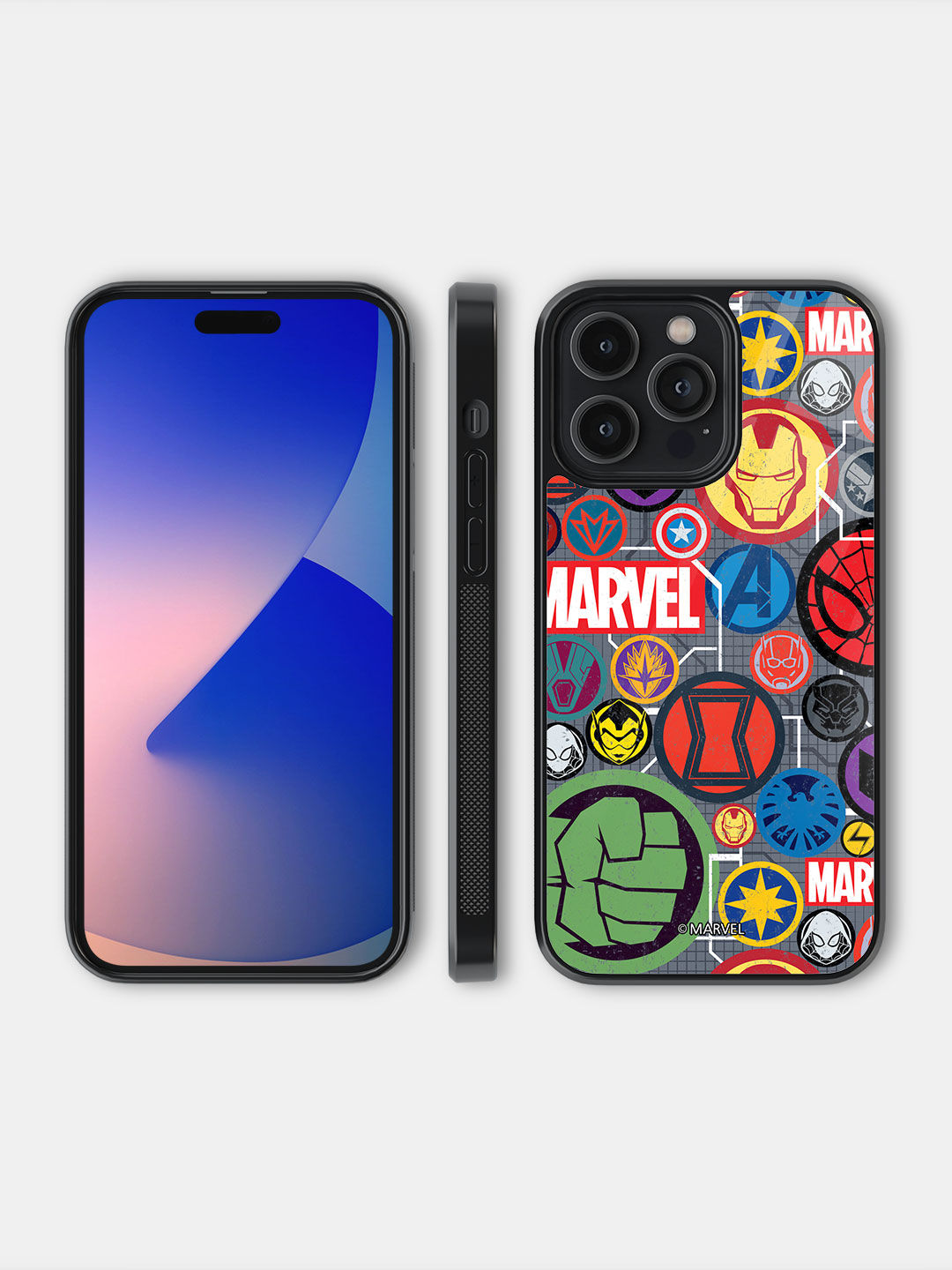 Buy Marvel Iconic Mashup Macmerise Glass Case for iPhone 13 Online