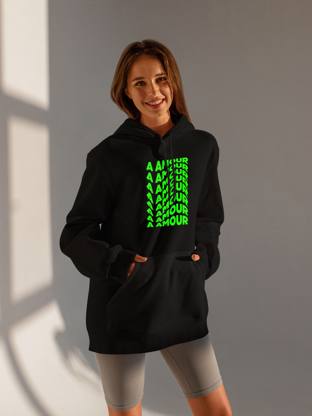 A Amour - Womens Hoodie Black