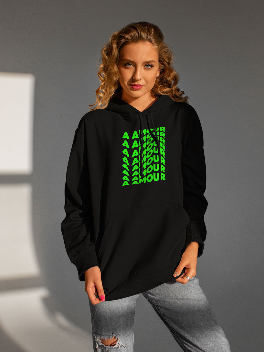 A Amour - Womens Hoodie Black