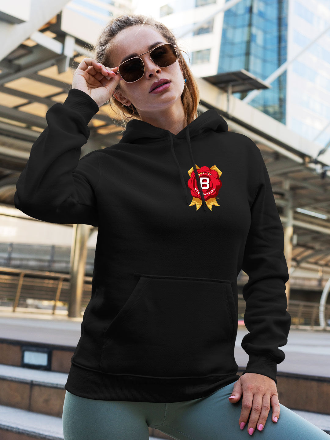 Jim Beam Rosette Black - Hoodie