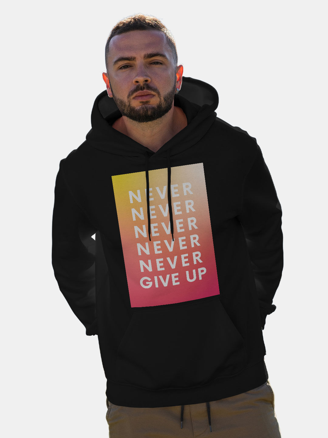 NEVER GIVE-UP Oversized T-shirt – Catseven store