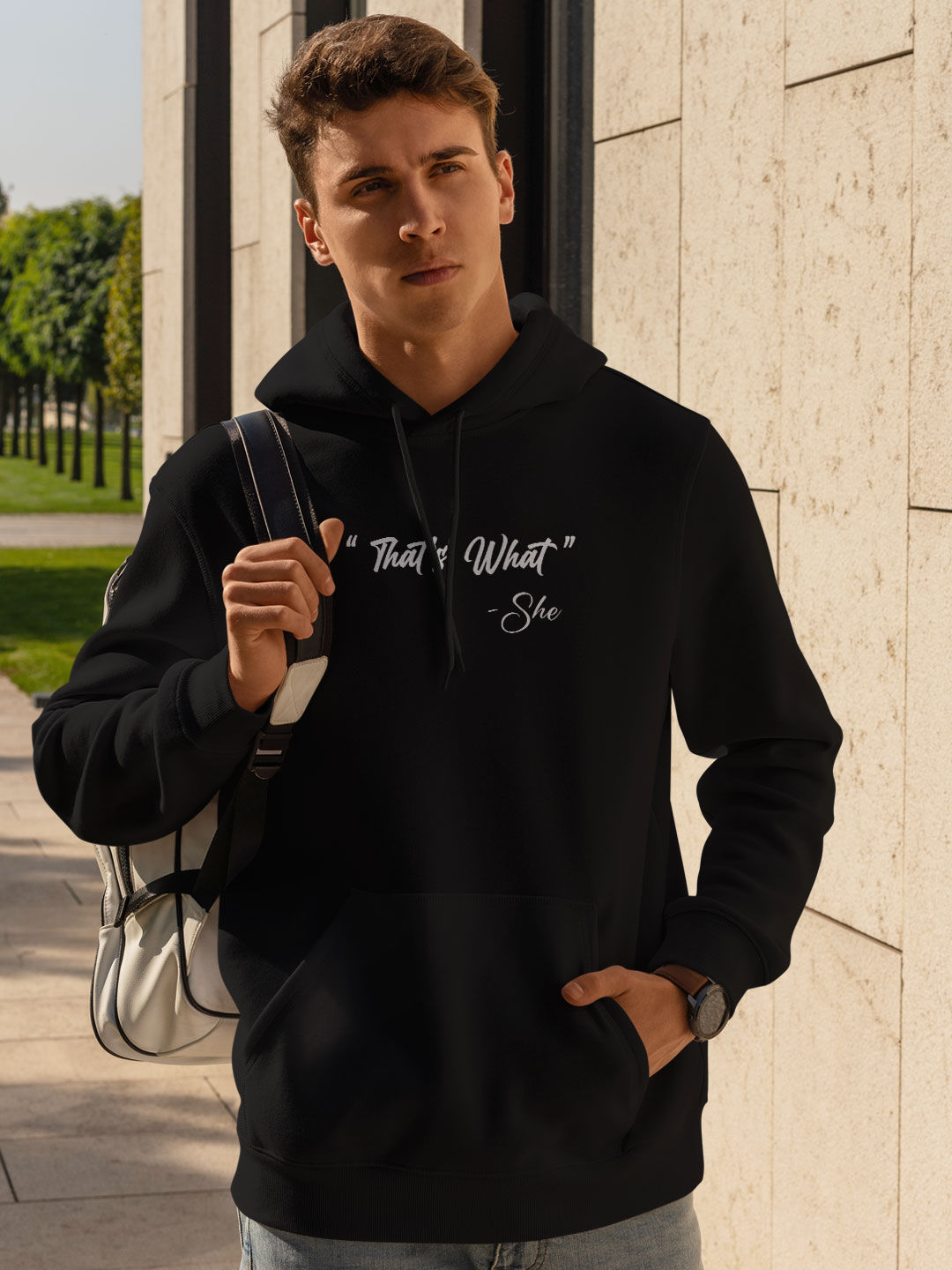 Black colour cheap hoodie