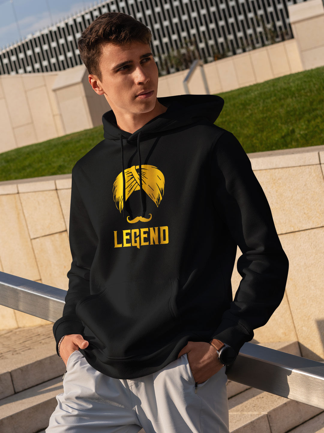 Legend Black Mens Hoodie