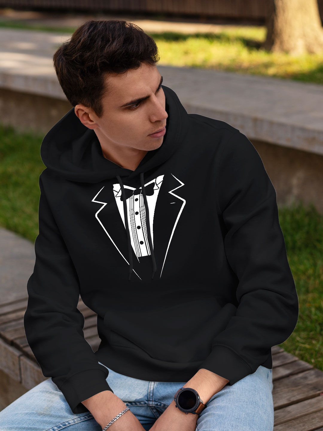 Tuxedo hoodie clearance