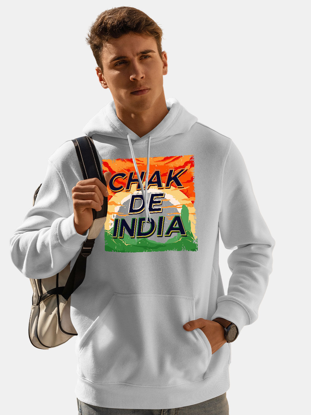 Buy SM Chak De India - Male Hoodie White Hoodies Online