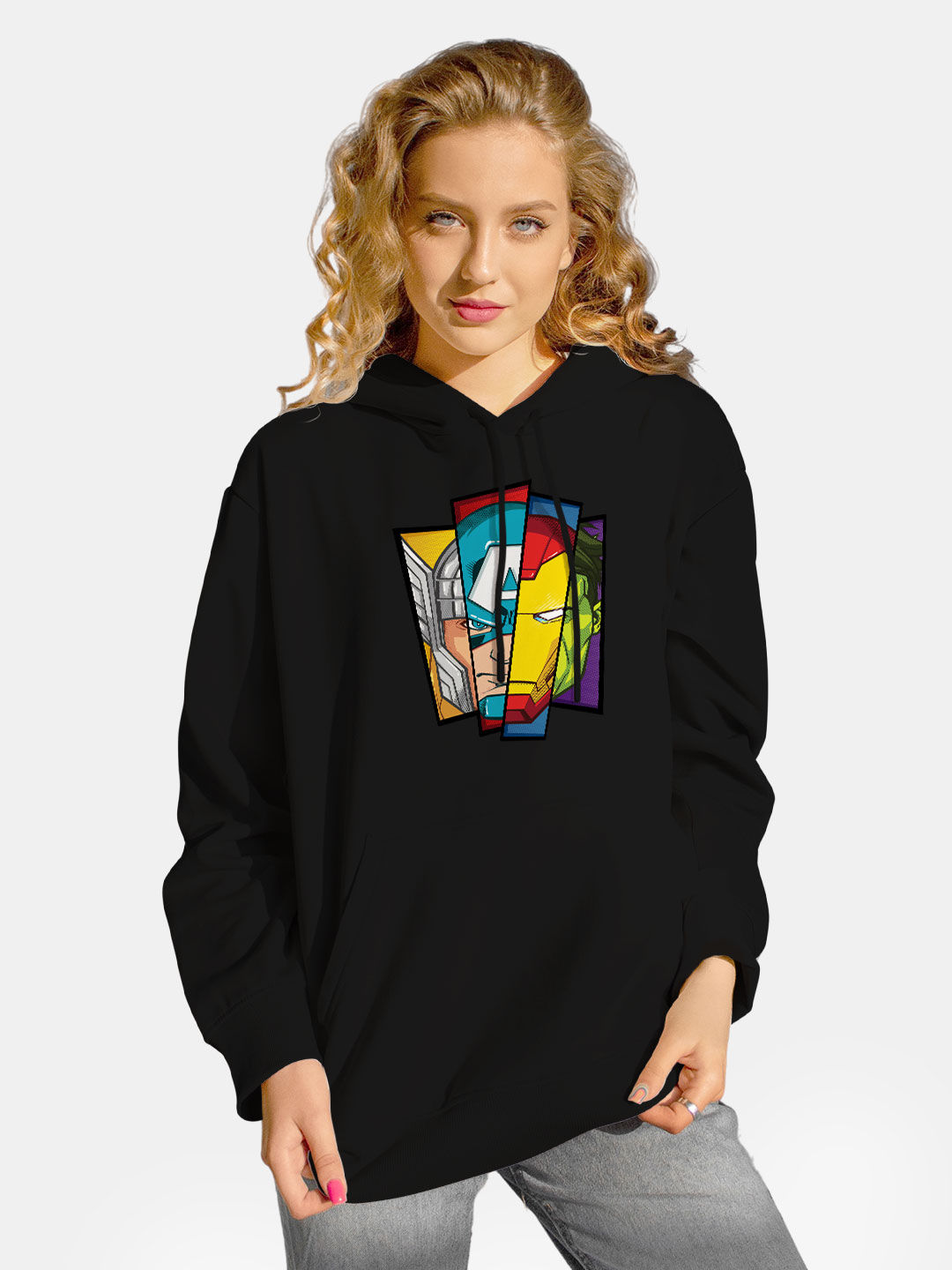 Buy Comic Avenger Face - Womens Hoodie Hoodies Online