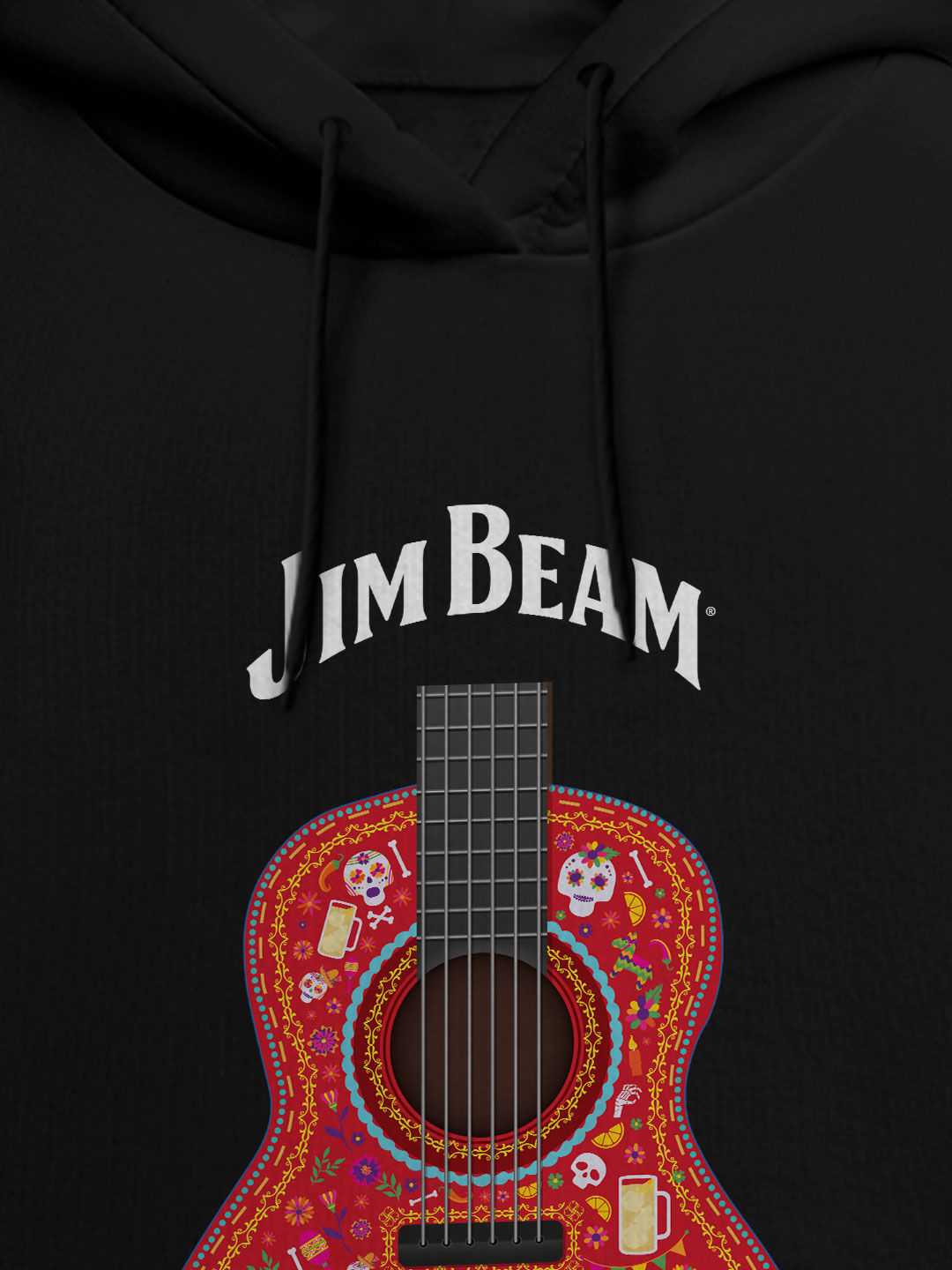 Jim Beam Black Guitar - Womens Hoodie