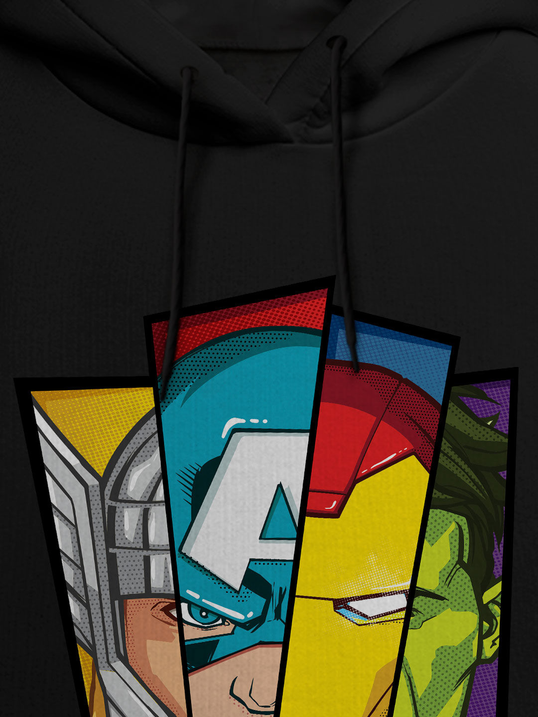 Comic Avenger Face - Womens Hoodie