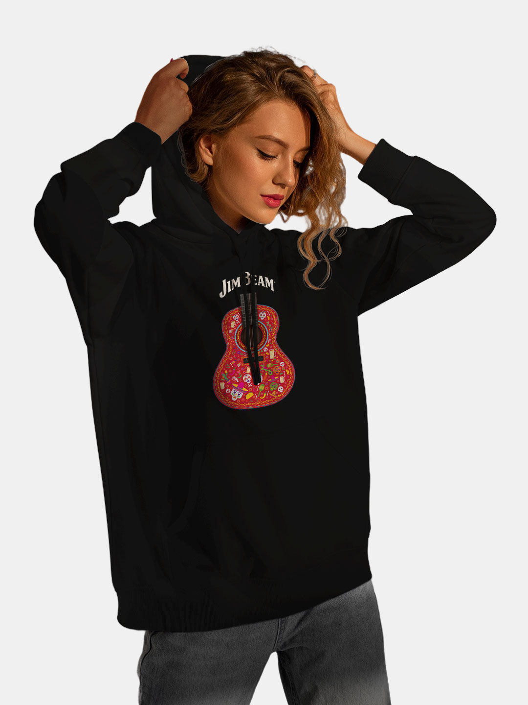 Jim Beam Black Guitar - Womens Hoodie