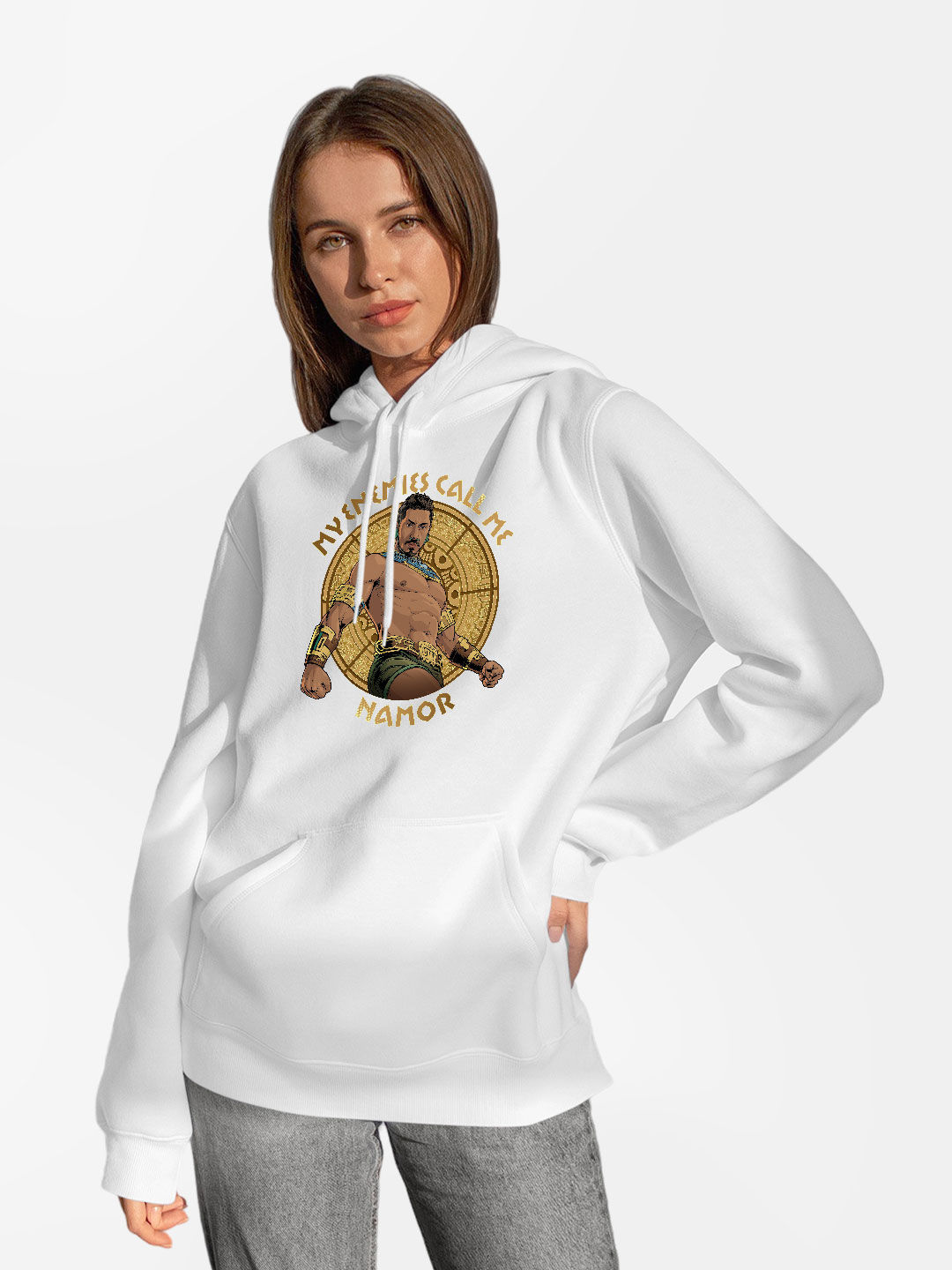 Buy Wakanda Forever Calling White Womens Hoodies Online at Best Price.| Womens Hoodies Size : XL Color : White