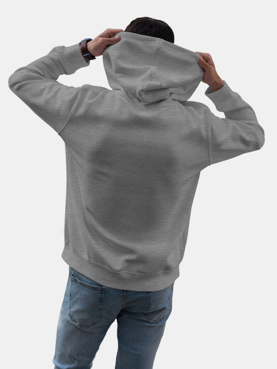 Grey colour outlet hoodie