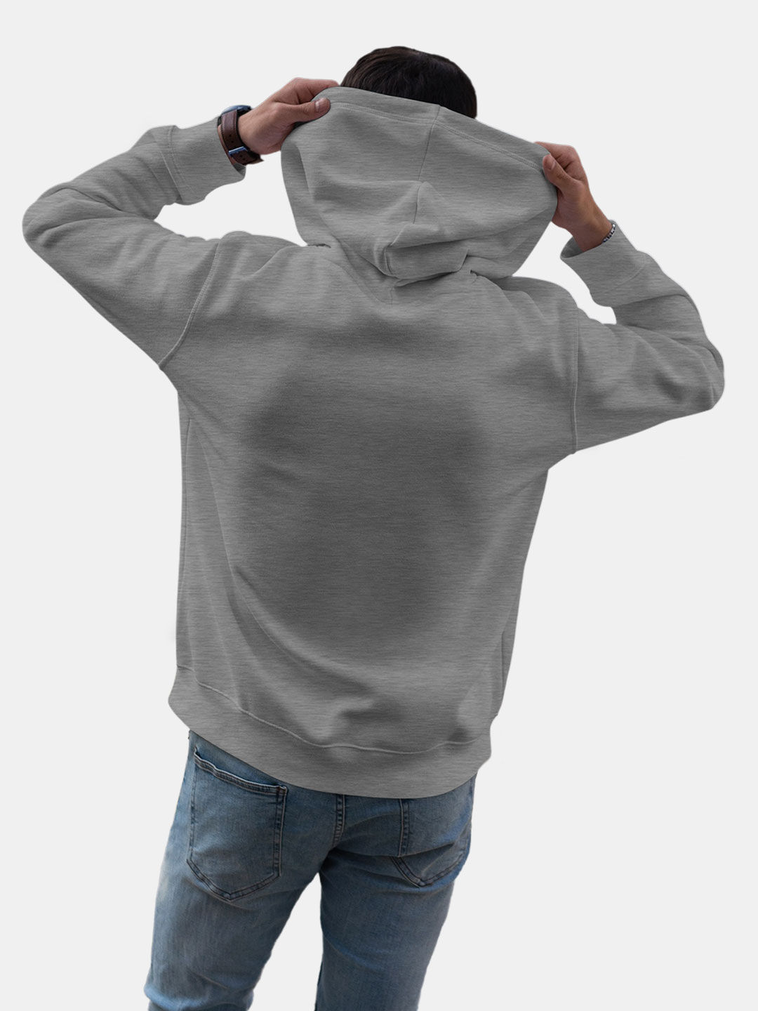 Mockup of a Hoodie With a Young Woman Posing While Looking Away -  Mediamodifier