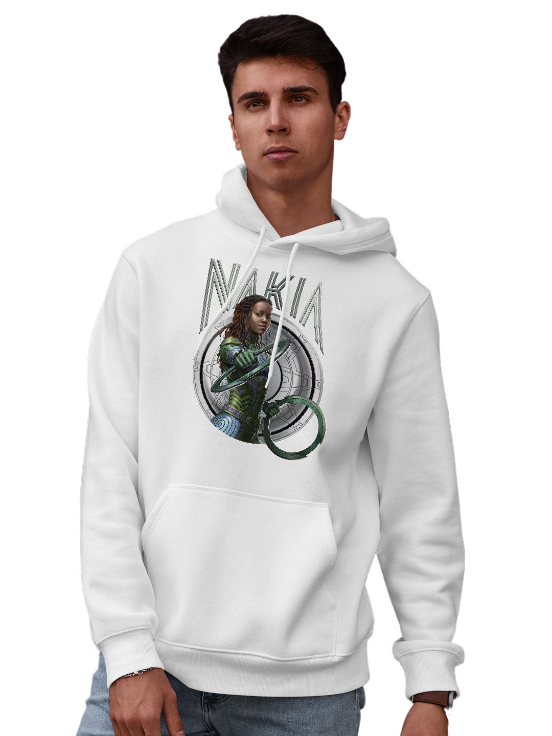 A man in a hoodie is posing for a picture Image & Design ID 0000121207 -  SmileTemplates.com