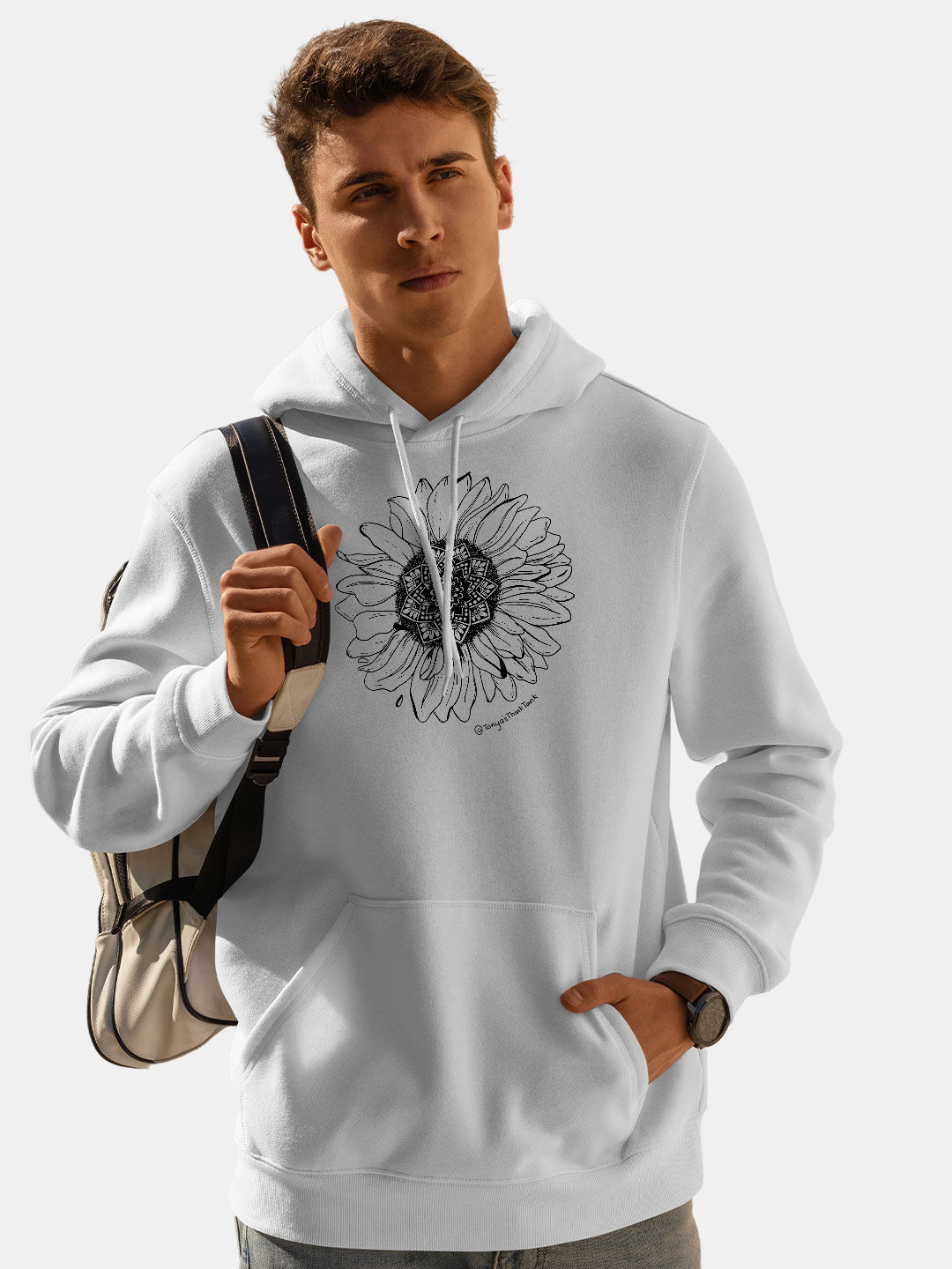 White clearance sunflower hoodie